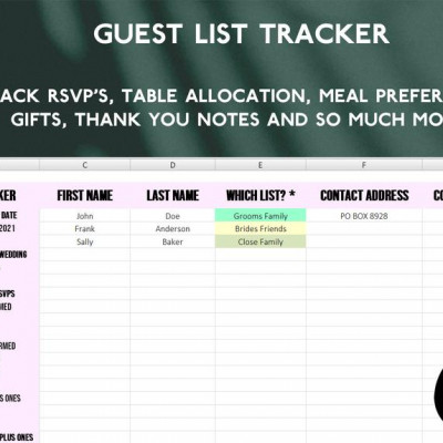 Wedding Guest List Tracker
