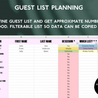 Wedding Guest List Tracker