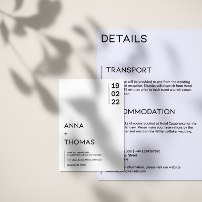 Minimal Wedding Invitation