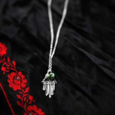 Turquoise Silver Necklace Pendant