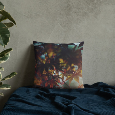 Red Leaves Cushion