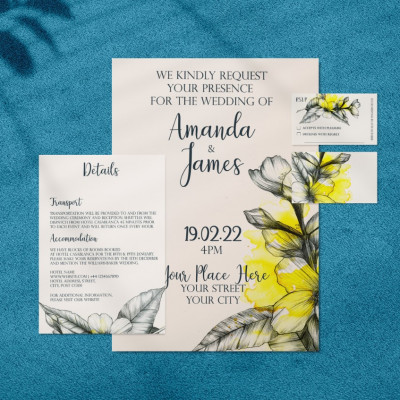 Floral Wedding Invite