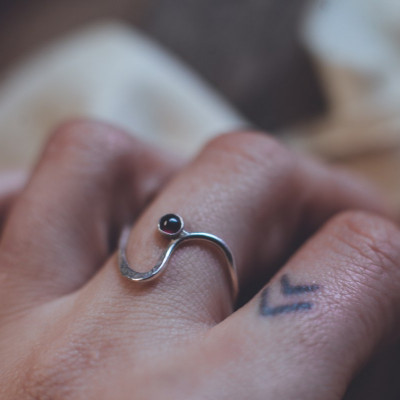 Jiya - Abstract Garnet Ring