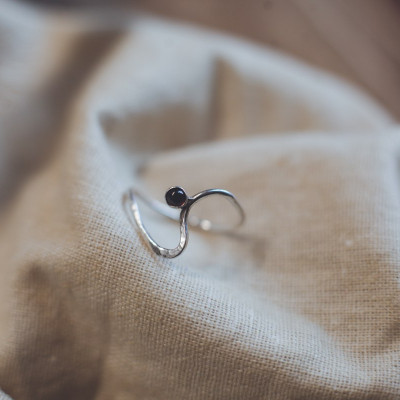 Jiya - Abstract Garnet Ring