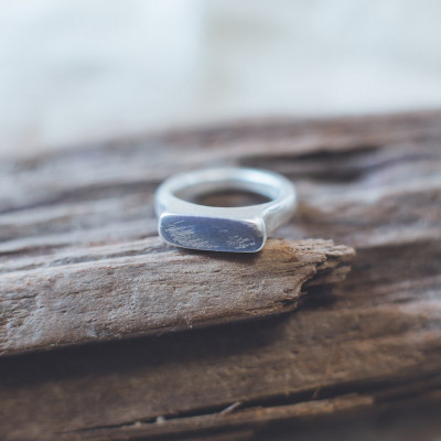 Quinn - Elongated Simple Signet Ring