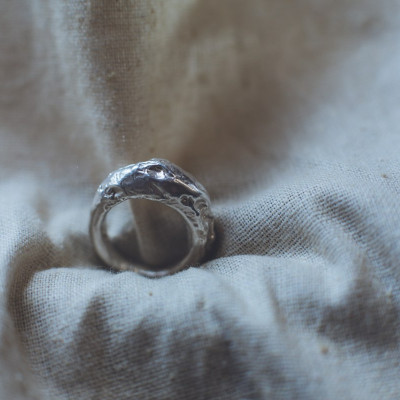 Nell - Chunky Molten Silver Ring