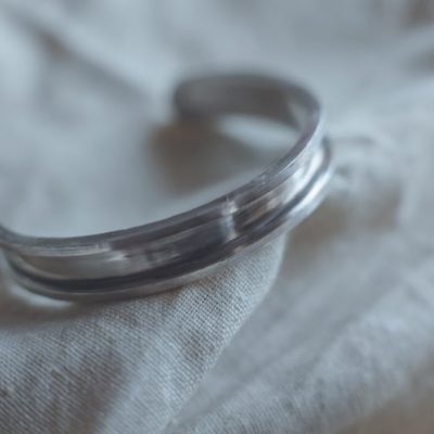 Sage - Sterling Silver Hair Tie Bracelet