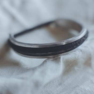 Sage - Sterling Silver Hair Tie Bracelet