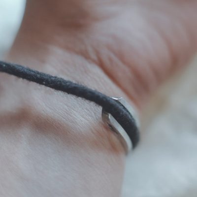 Sage - Sterling Silver Hair Tie Bracelet