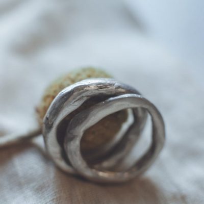 Niobe - Organic Molten Ring Set