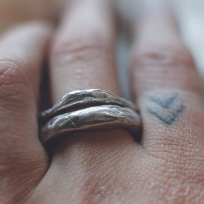 Niobe - Organic Molten Ring Set