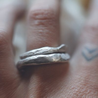 Niobe - Organic Molten Ring Set