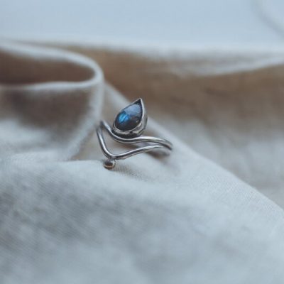 Nova - Labradorite Ring With Gold