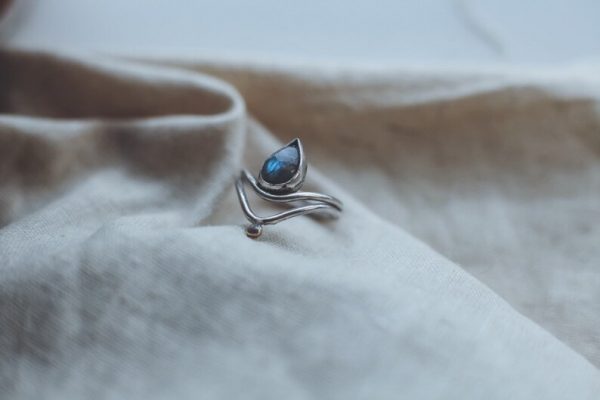Nova - Labradorite Ring With Gold - Image 2