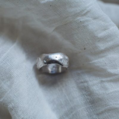 Indigo - Thick Molten Unisex Thumb Ring