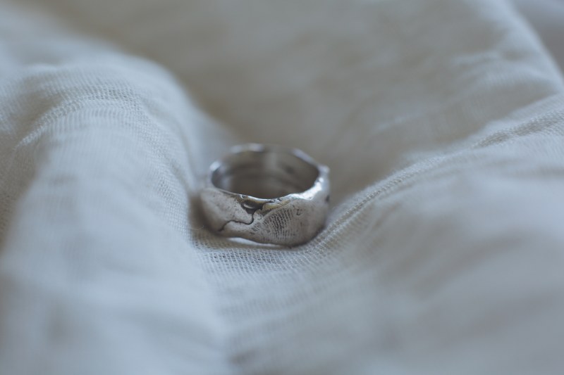 Indigo - Thick Molten Unisex Thumb Ring - Image 11