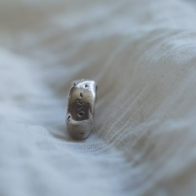 Indigo - Thick Molten Unisex Thumb Ring