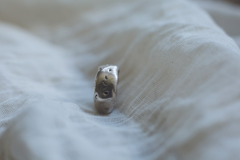 Indigo - Thick Molten Unisex Thumb Ring - Image 9