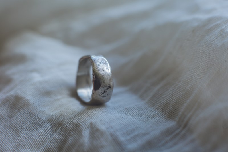 Indigo - Thick Molten Unisex Thumb Ring