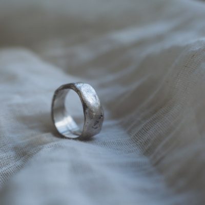 Indigo - Thick Molten Unisex Thumb Ring