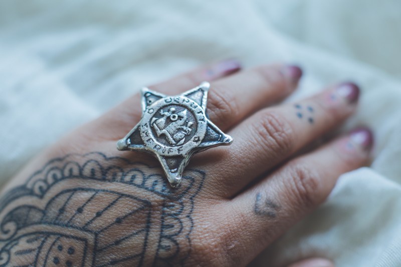 Sienna - Statement Sheriff Badge Ring