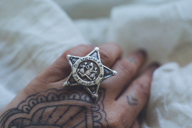 Sienna - Statement Sheriff Badge Ring - Image 6