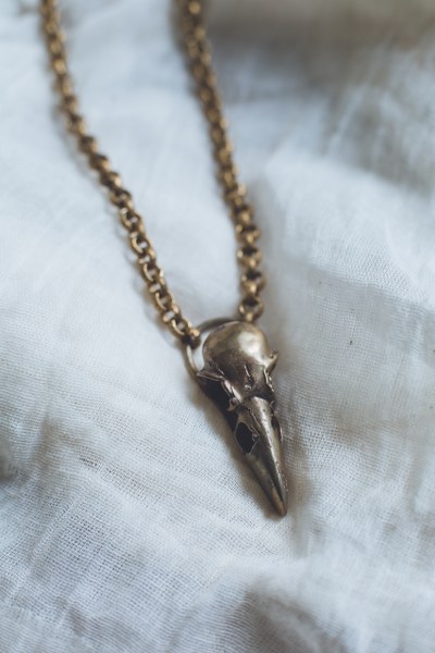 Anouk - Brass Crows Skull Necklace - Image 2