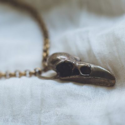 Anouk - Brass Crows Skull Necklace