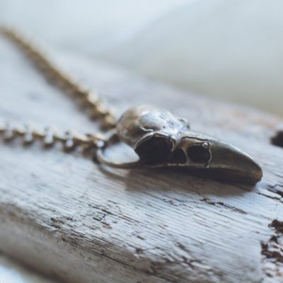Anouk - Brass Crows Skull Necklace