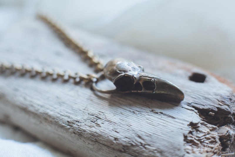 Anouk - Brass Crows Skull Necklace - Image 6