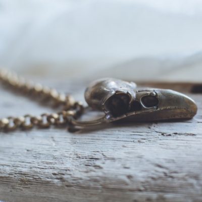 Anouk - Brass Crows Skull Necklace