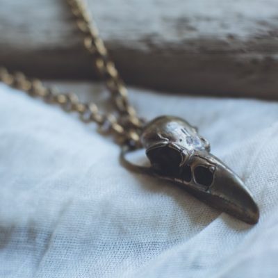 Anouk - Brass Crows Skull Necklace