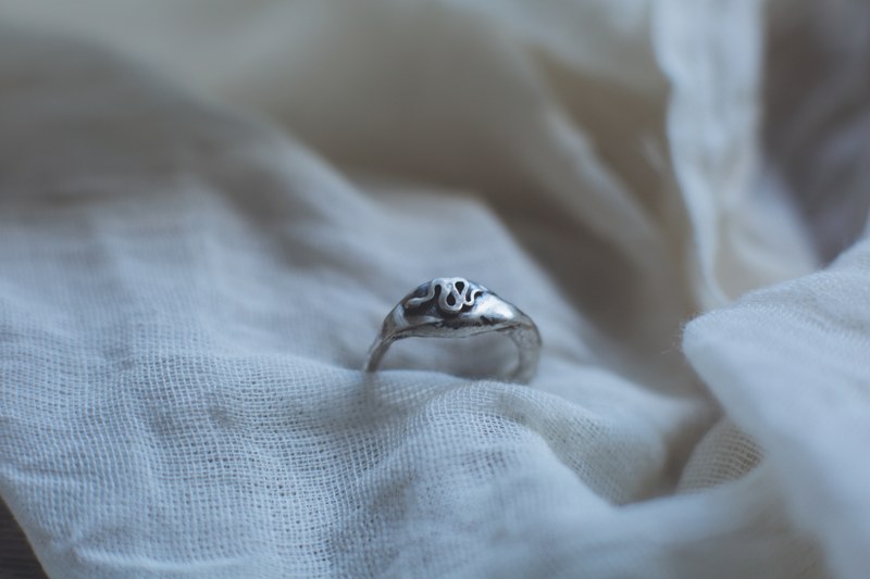 Amina - Silver Snake Signet Ring - Image 6