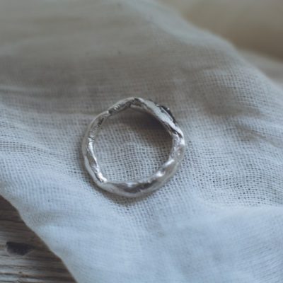 Amina - Silver Snake Signet Ring