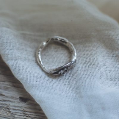 Amina - Silver Snake Signet Ring
