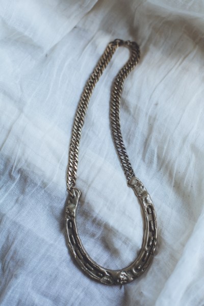 Cosima - Statement Brass Horseshoe Necklace